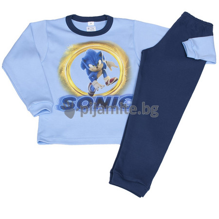 Детски пижами Пижами с дълъг ръкав Детска пижама - Пениран интерлог Sonic (6-12г) 144